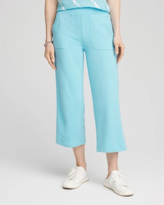 Zenergy® French Terry Gauze-Inset Cropped Pants | Chico's